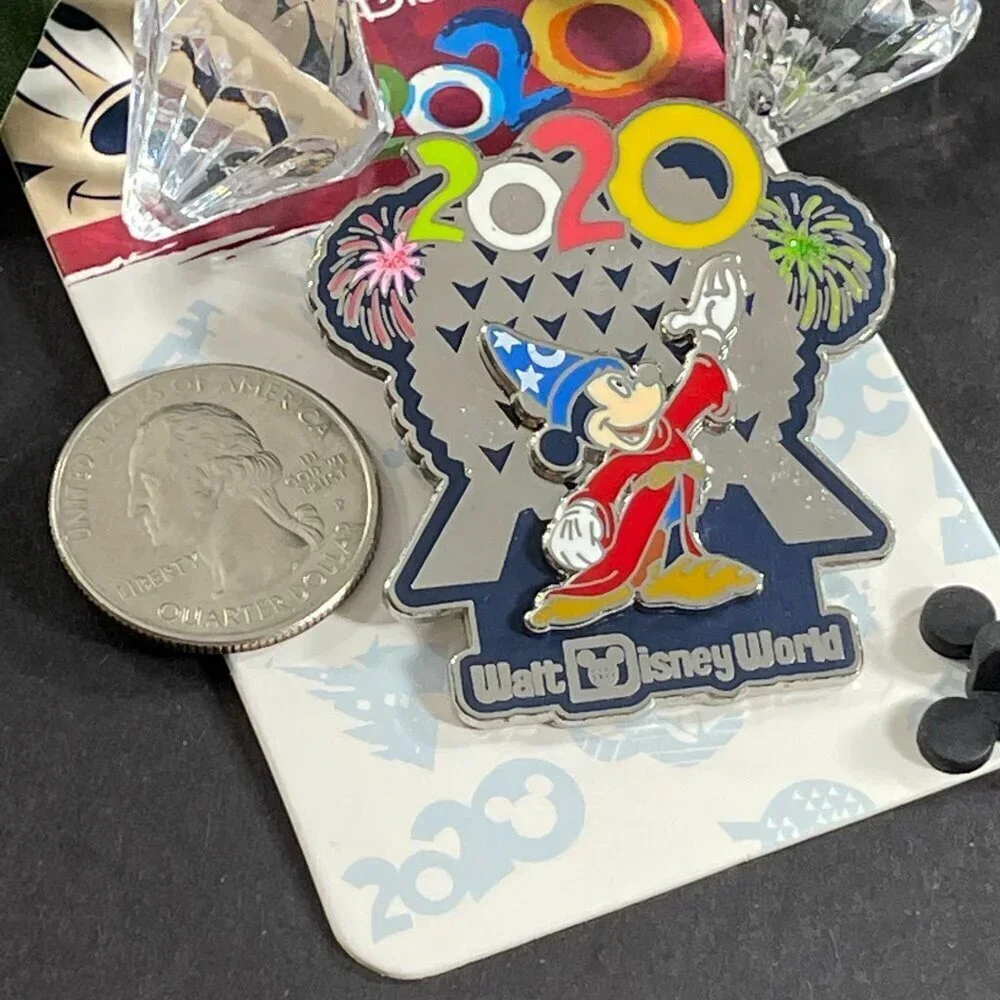 Disney Sorcerer Trading Pin Mickey Mouse Epcot 2020 Badge Lapel Pin Brooch Gift
